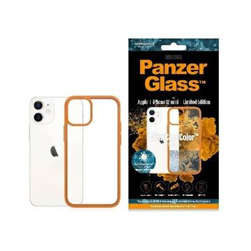 Husă Antibacteriană iPhone 12 Mini - PanzerGlass ClearCase - Portocaliu / Clar