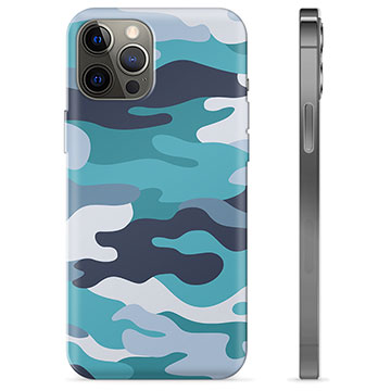 Husă TPU - iPhone 12 Pro Max - Camuflaj Albastru