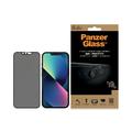 Protecție de ecran din sticlă călită Privacy iPhone 13/13 Pro - PanzerGlass Case Friendly CamSlider - Marginea Neagră