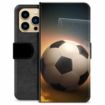 Husă Portofel Premium - iPhone 13 Pro Max - Fotbal