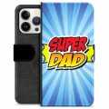 Husă Portofel Premium - iPhone 13 Pro - Super Dad