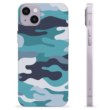 Husă TPU - iPhone 14 Plus - Camuflaj Albastru