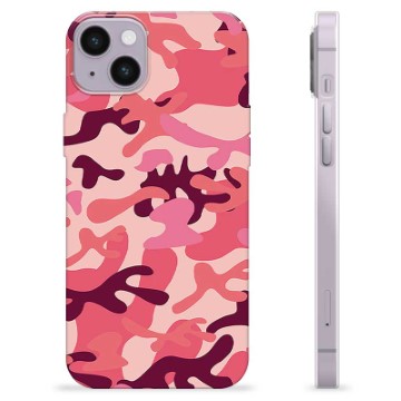 Husă TPU - iPhone 14 Plus - Camuflaj Roz