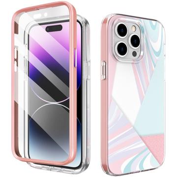 iPhone 14 Pro Max Ahastyle WE13 carcasă hibridă cu protecție 360 - Marmură pastel