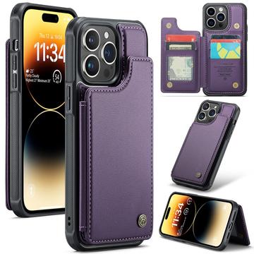 iPhone 14 Pro Max Caseme C22 Case RFID Card Wallet - Violet