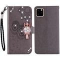 iPhone 14 Pro Max Owl Owl Rhinestone Wallet Case