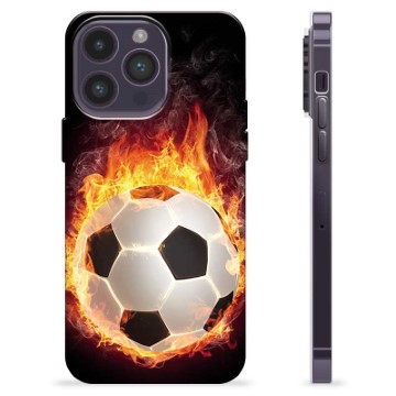 Husă TPU - iPhone 14 Pro Max - Fotbal în Flăcări