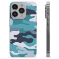 Husă TPU - iPhone 14 Pro - Camuflaj Albastru