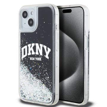 iPhone 15 DKNY Liquid Glitter Lichid Glitter Arch Logo Case