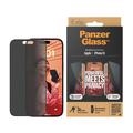 Geam Protecție Ecran iPhone 15 - PanzerGlass Ultra-Wide Fit Privacy EasyAligner - Marginea neagră