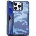 Husă Hibrid iPhone 15 Plus - Anti-Shock - Camuflaj - Albastru