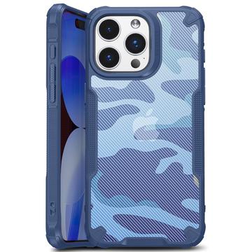 Husă Hibrid iPhone 15 Plus - Anti-Shock - Camuflaj - Albastru