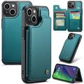 iPhone 15 Plus Caseme C22 Case RFID Card Wallet - Verde