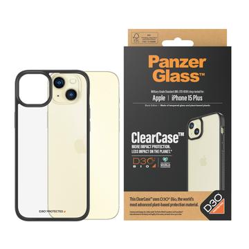 Husă iPhone 15 Plus PanzerGlass ClearCase D3O Bio - Negru / Clar