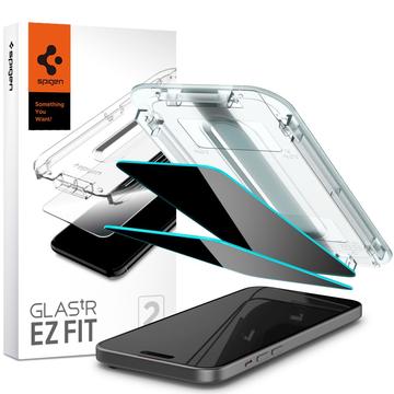 Geam Protecție Ecran iPhone 15 Plus/16 Plus - Spigen Glas.tR Ez Fit Privacy - 2 Buc.