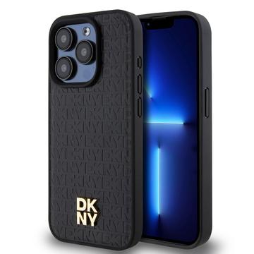 Husă iPhone 15 Pro DKNY Repeat Pattern Repeat Pattern Stack Logo - Compatibil MagSafe - Negru