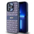 Husa pentru iPhone 15 Pro DKNY Repeat Pattern Tonal Stripe - Albastru