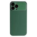 Husă iPhone 15 Pro Liquid Silicone cu Protecție din Sticlă pentru Lentile - Verde