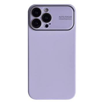 Husă iPhone 15 Pro Liquid Silicone cu Protecție din Sticlă pentru Lentile - Violet