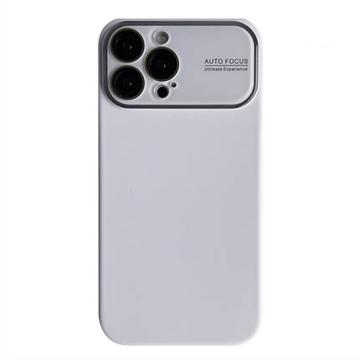 Husă iPhone 15 Pro Liquid Silicone cu Protecție din Sticlă pentru Lentile - Alb