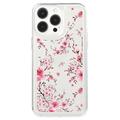 Husă TPU Fashion iPhone 15 Pro Max - Flori roz