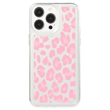 Husă TPU Fashion iPhone 15 Pro Max - Leopard roz