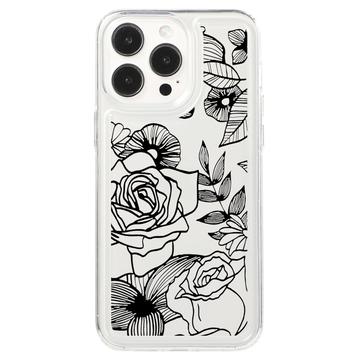 Husă TPU Fashion iPhone 15 Pro Max - Contur trandafir