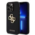 Husa iPhone 15 Pro Max Guess Perforated 4G Glitter Logo - negru