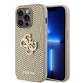 Husa iPhone 15 Pro Max Guess Perforat 4G Glitter Logo - Aur