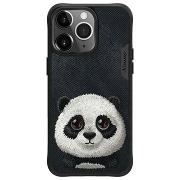 Husă Panda iPhone 15 Pro Max Nimmy Friends Big Eyed Pet 2.0 - Negru