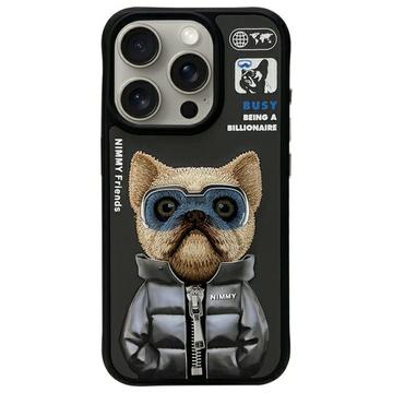 Husă câine iPhone 15 Pro Max Nimmy Friends Cool&Cute 2.0 - negru