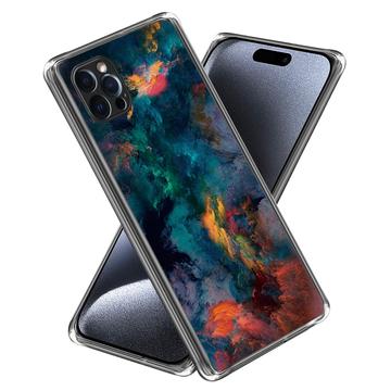 Husă TPU Subțire Stylish iPhone 15 Pro Max - Nori Colorați