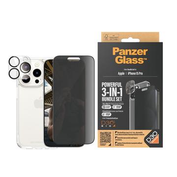 iPhone 15 Pro PanzerGlass Privacy 3-in-1 Pack