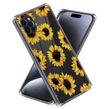 Husă TPU Subțire Stylish iPhone 15 Pro - Floarea Soarelui