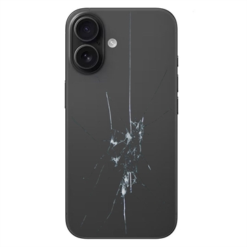 iPhone 16 Back Cover Repair - Glass Only - Negru