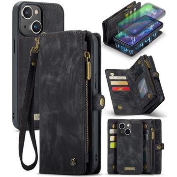 Husă Portofel iPhone 16 - Caseme 008 2-în-1 Multifunctional - Negru