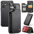 iPhone 16 Caseme C22 Case RFID Card Wallet - Negru