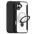 Husă cu rabat magnetic iPhone 16 Dux Ducis Skin X Pro - Negru