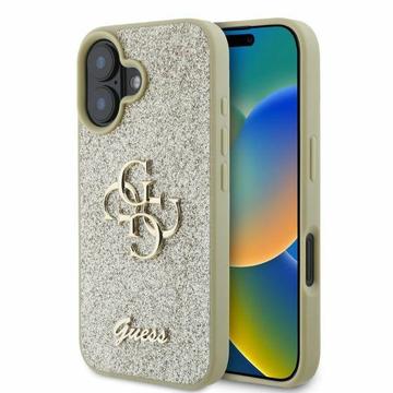 Husă iPhone 16 - Guess Fixed Glitter 4G Metal Logo