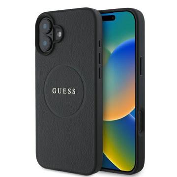 Husă Hybrid iPhone 16 Guess Grained Classic Logo - compatibil MagSafe