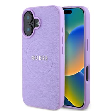 Husă Hybrid iPhone 16 Guess Grained Classic Logo - compatibil MagSafe