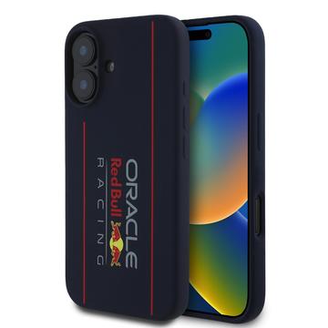 Husă din silicon lichid MagSafe iPhone 16 Oracle Red Bull Racing Vertical Logo - Marinei