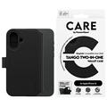 Husă portofel 2 în 1 iPhone 16 PanzerGlass Care Tango - Compatibil MagSafe - Negru