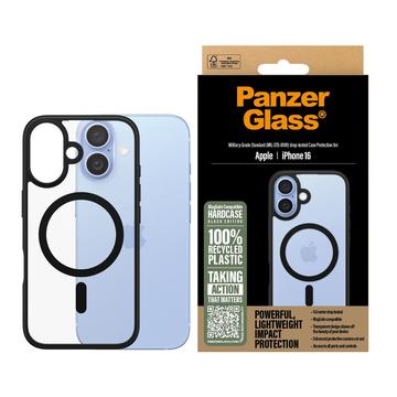 iPhone 16 PanzerGlass HardCase Carcasă compatibilă MagSafe - Negru / Transparent