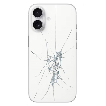 iPhone 16 Plus Back Cover Repair - Glass Only - Alb