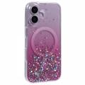 Husă MagSafe iPhone 16 Plus Sparkle Glow - roz