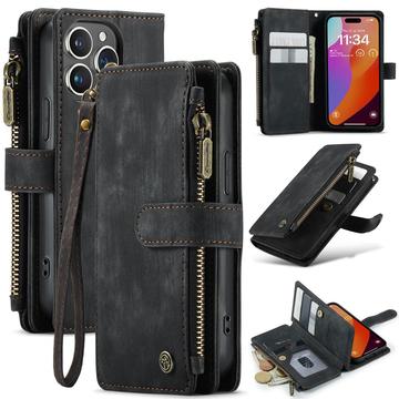 Husă Portofel iPhone 16 Pro - Caseme C30 Multifunctional - Negru