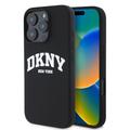 Husă iPhone 16 Pro DKNY Liquid Silicone Arch Logo - compatibil MagSafe - negru