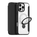 Husă cu rabat magnetic iPhone 16 Pro Dux Ducis Skin X Pro - Negru