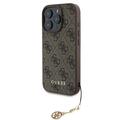 Husă Hibrid iPhone 16 Pro - Guess 4G Charms Collection - Maro